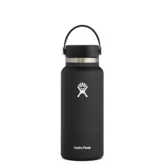 HYDRO FLASK - Botella Boca Ancha 946 Ml Unisex Adulto Negro