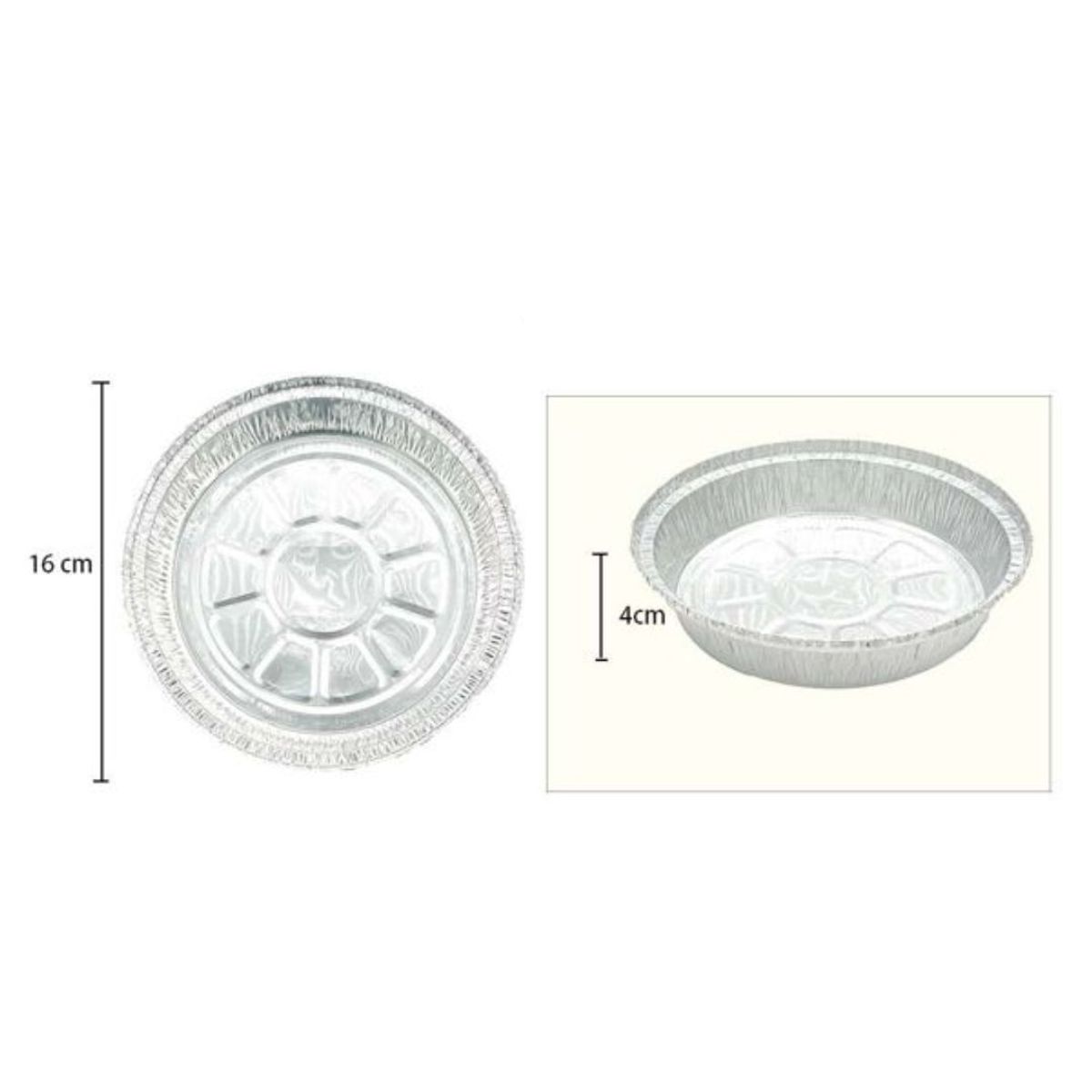 GENERICO - Bandeja de aluminio circular 16cm
