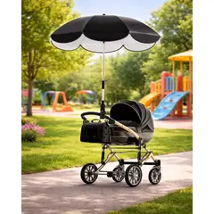 GENERICO - Sombrilla para Coche de Bebé con Protección Universal y Flexible