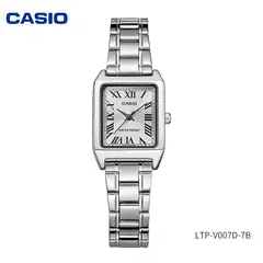 CASIO - LTP-V007D-7B Reloj Vintage Acero Esfera Blanca, 30m Resistencia, Cuarzo, Estilo Clásico