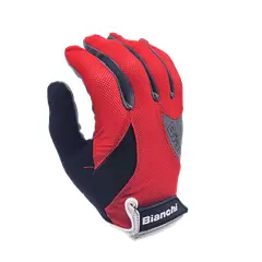 BIANCHI - GUANTE FULL FINGERS RED/GRAY