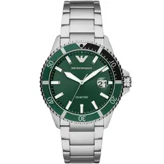 ARMANI - Reloj cronógrafo para hombre Emporio AR11338, esfera verde, 42mm, 50M de resistencia al agua