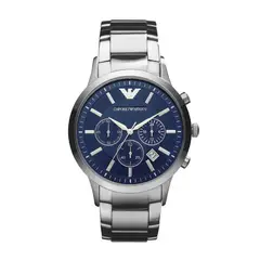 ARMANI - Reloj cronógrafo para hombre Emporio AR2448, esfera azul marino, 43mm, 50M de resistencia