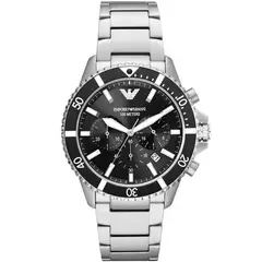 ARMANI - Reloj cronógrafo deportivo Emporio AR11360, 43mm, acero, resistente al agua 50M