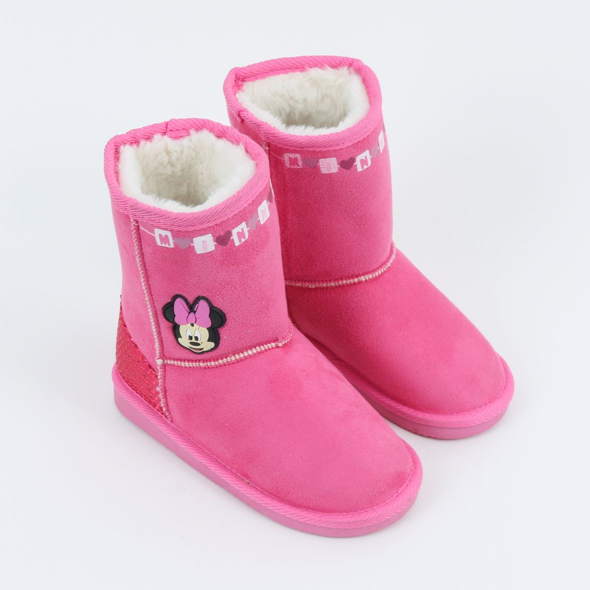 DISNEY - Bota Niña Chiporro Lentejuelas Minnie Rosado Disney
