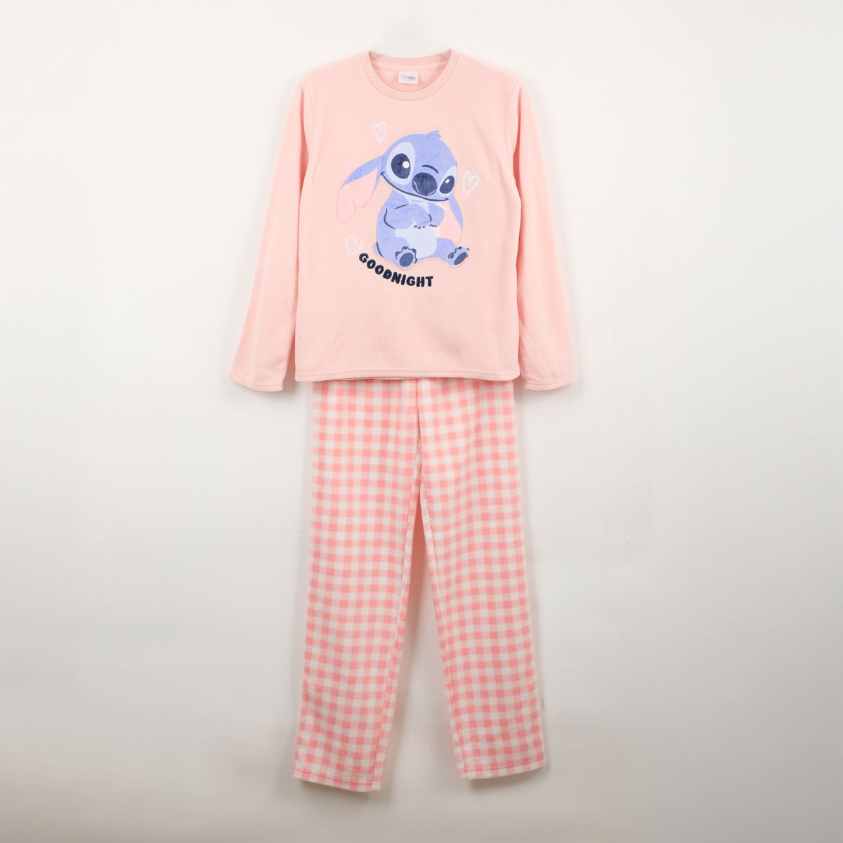 DISNEY - Pijama Manga Larga Niña Goodnight Lilo & Stitch Rosa Disney
