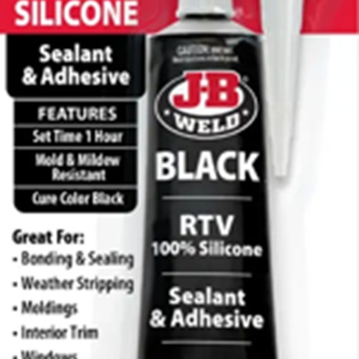 GENERICO - Sellador de Silicona Acetoxi RTV Negro 3 Oz. J-B Weld 31319