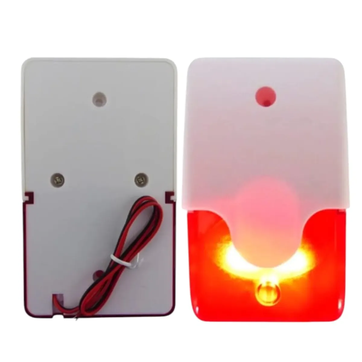 GENERICO - Mini Sirena Ideal Incendio O Robo C/ Baliza Roja 100 Db 12 V