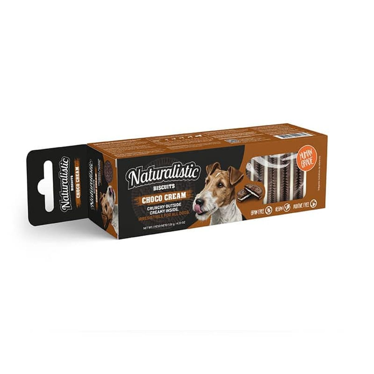 NATURALIST - Galletas Naturalistic Raspberry Choco Cream Perro - Pack X 4