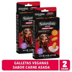 NATURALIST - Galletas Naturalistic Brisket Beef Perro - Pack 2 Cajas