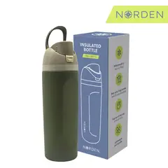 NORDEN - Botella Acero Inoxidable Army Verde Oscuro 600 ml Kiosclub
