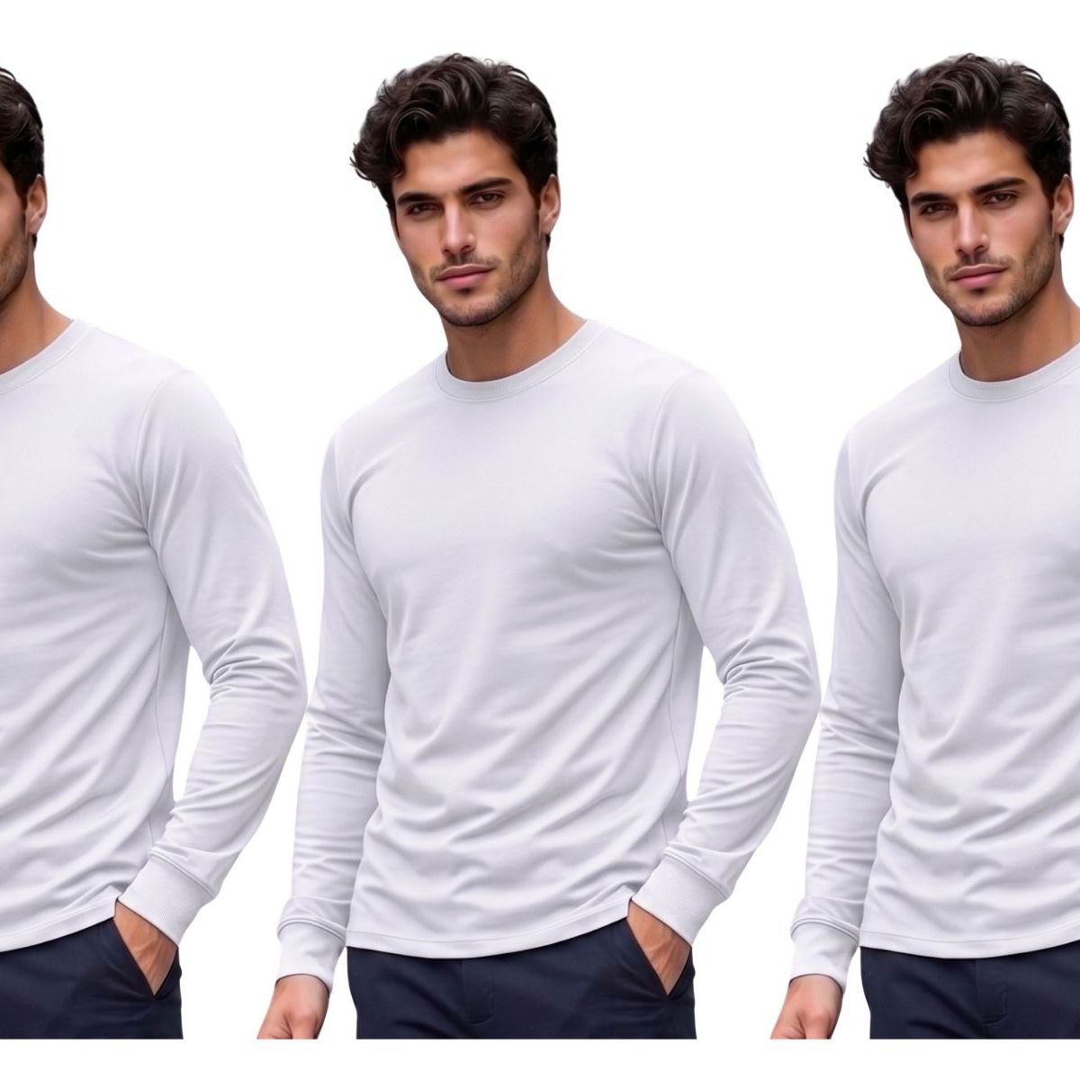 LOOK SHOP - Pack 3 Camiseta Manga Larga Algodón. Adulto Y Niñ@s .11