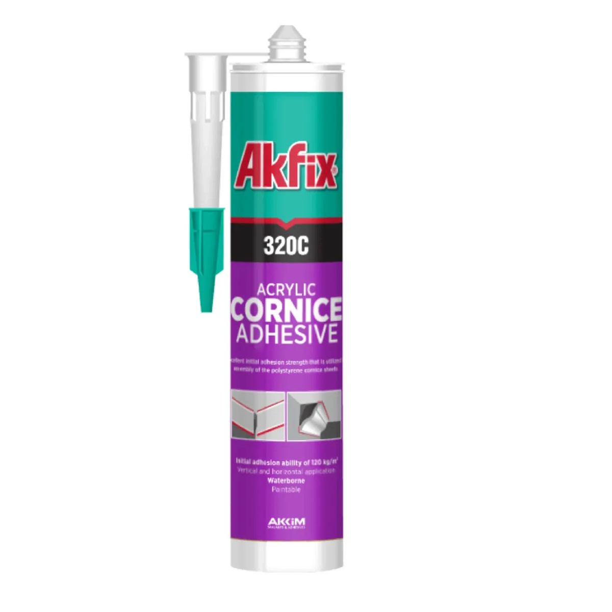 AKFIX - Adhesivo Para Cornisas Y Poliestireno Akfix 320c 310ml