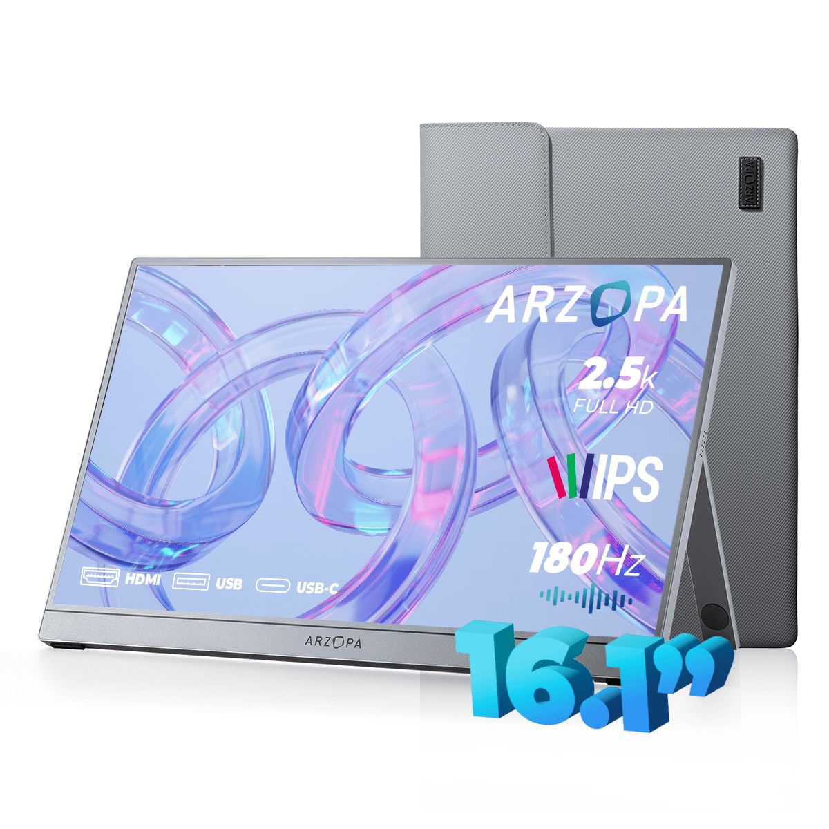 ARZOPA - Monitor Portátil Arzopa 2.5K 180Hz - 16.1 + Funda