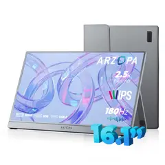 ARZOPA - Monitor Portátil 2.5K 180Hz - 16.1 + Funda