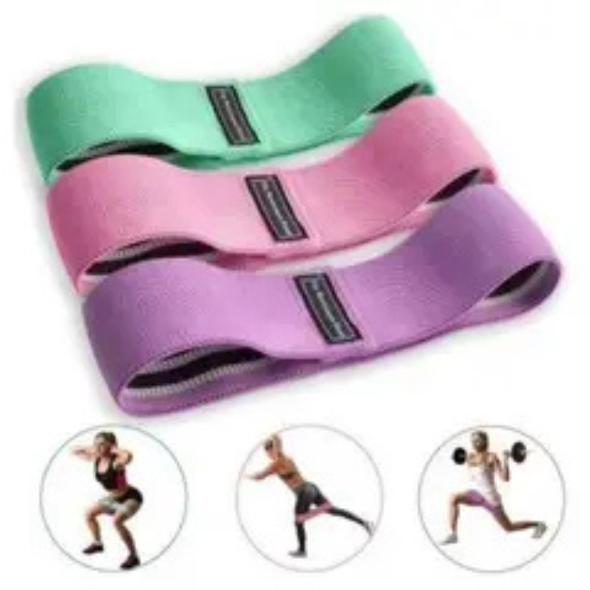 MOVI - Set 3 bandas de resistencia para gluteos y piernas