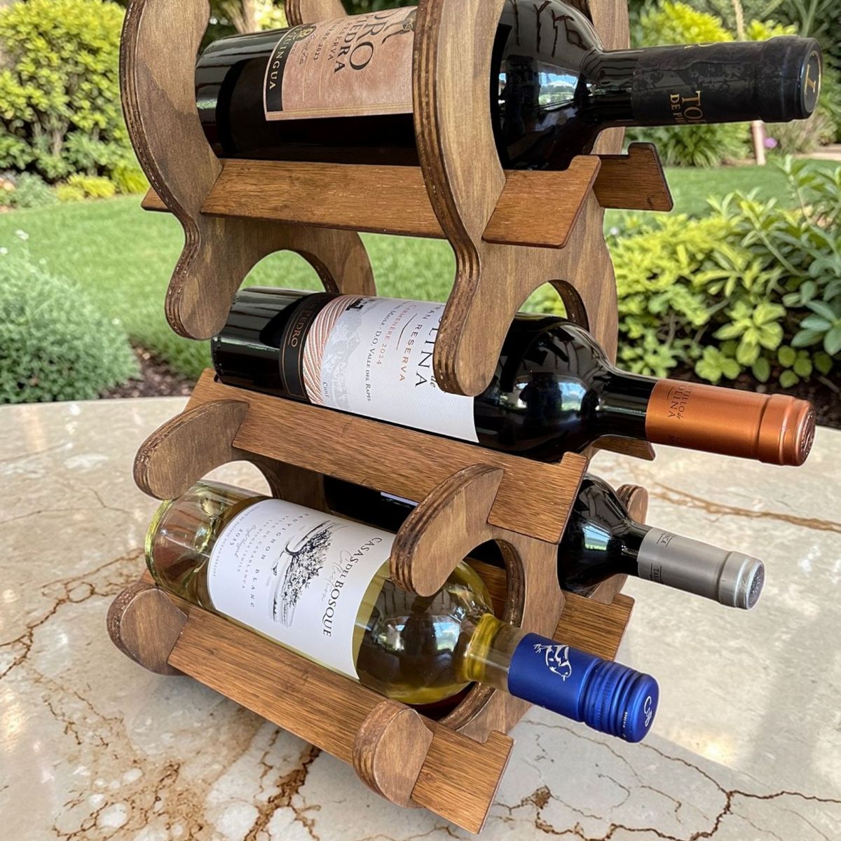 GENERICO - CAVA DE MADERA PARA 4 VINOS