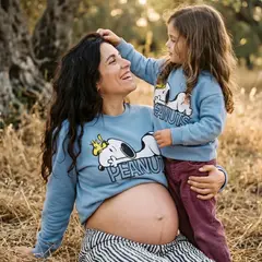 SNOOPY - Polerón Cerrado Mujer Celeste
