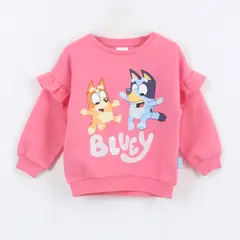 BLUEY - Polerón Cerrado Niña Vuelos Rosado Bingo &