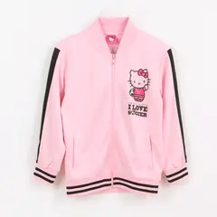 HELLO KITTY - Polerón Deportivo Cierre Niña Fútbol Rosado