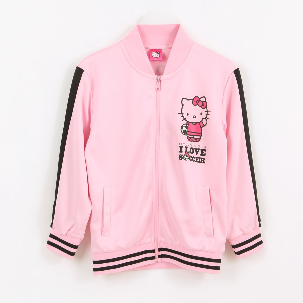 HELLO KITTY - Polerón Deportivo Cierre Niña Fútbol Rosado Hello Kitty