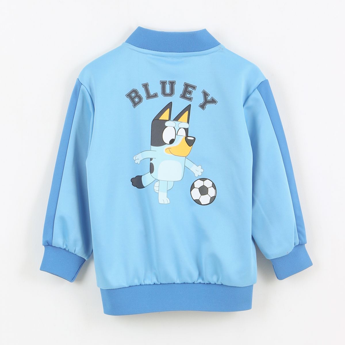 BLUEY - Polerón Deportivo Cierre Niño Fútbol Celeste Bluey