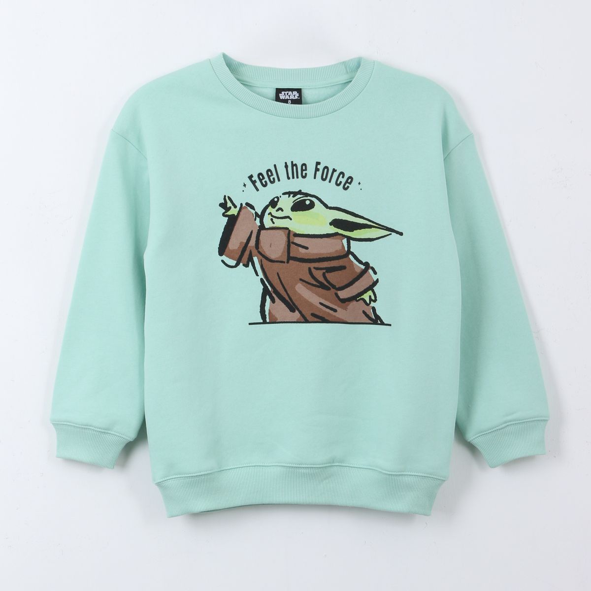 STAR WARS - Polerón Cerrado Niño Feel The Force Grogu Verde Star Wars