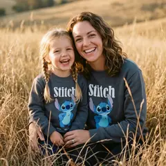 DISNEY - Polerón Cerrado Mujer Lilo & Stitch Negro