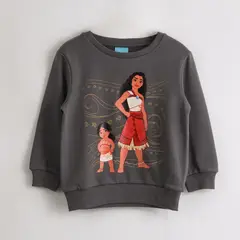 DISNEY - Polerón Cerrado Niña Moana Gris