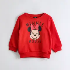 DISNEY - Polerón Cerrado Niña Minnie Smile Rojo