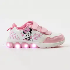 DISNEY - Zapatilla Luces Niña Corazones Minnie Rosado
