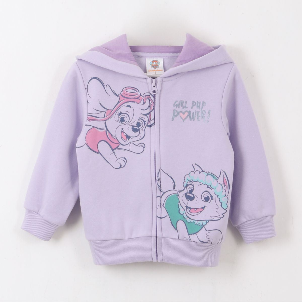 PAW PATROL - Polerón Cierre Niña Hoodie Everest & Skye Morado Paw Patrol