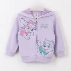 PAW PATROL - Polerón Cierre Niña Hoodie Everest & Skye Morado