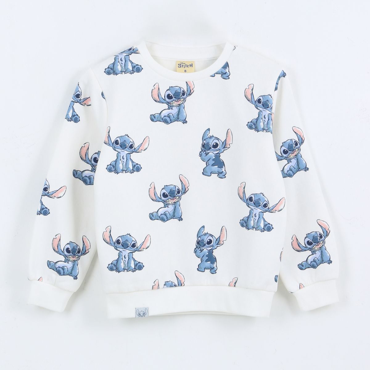 DISNEY - Polerón Cerrado Niña Full Print Lilo & Stitch Blanco Disney