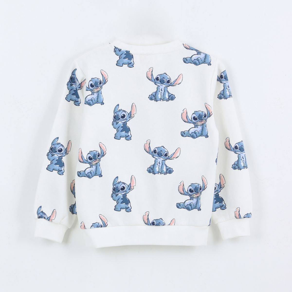 DISNEY - Polerón Cerrado Niña Full Print Lilo & Stitch Blanco Disney