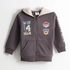 PAW PATROL - Polerón Cierre Niño Hoodie Chase & Marshall Gris