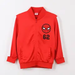MARVEL - Polerón Deportivo Cierre Niño Fútbol Spiderman Rojo