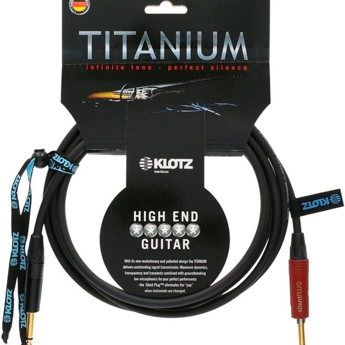 KLOTZ - Cable Instrumento Con SilentPlug Klotz TI-0300PSP - 3 metros