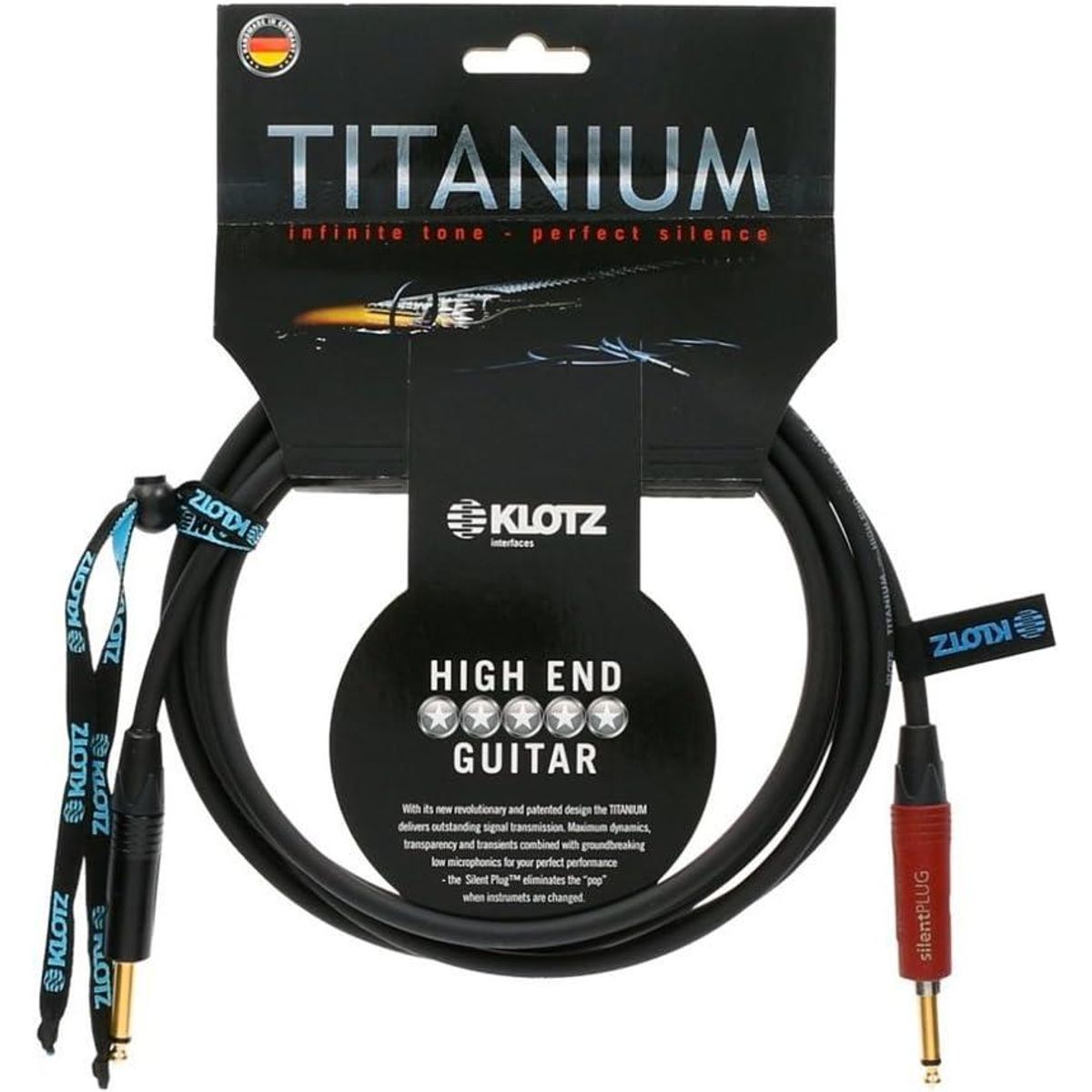 KLOTZ - Cable Instrumento Con SilentPlug Klotz TI-0300PSP - 3 metros