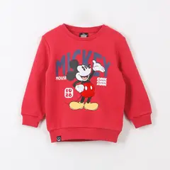 DISNEY - Polerón Cerrado Niño Mickey Mouse Classic Rojo
