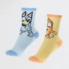 BLUEY - Bipack Calcetines Niña Bailando Celeste Bingo &