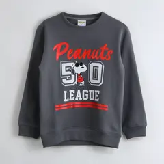 SNOOPY - Polerón Cerrado Niño Peanuts 50 League Gris