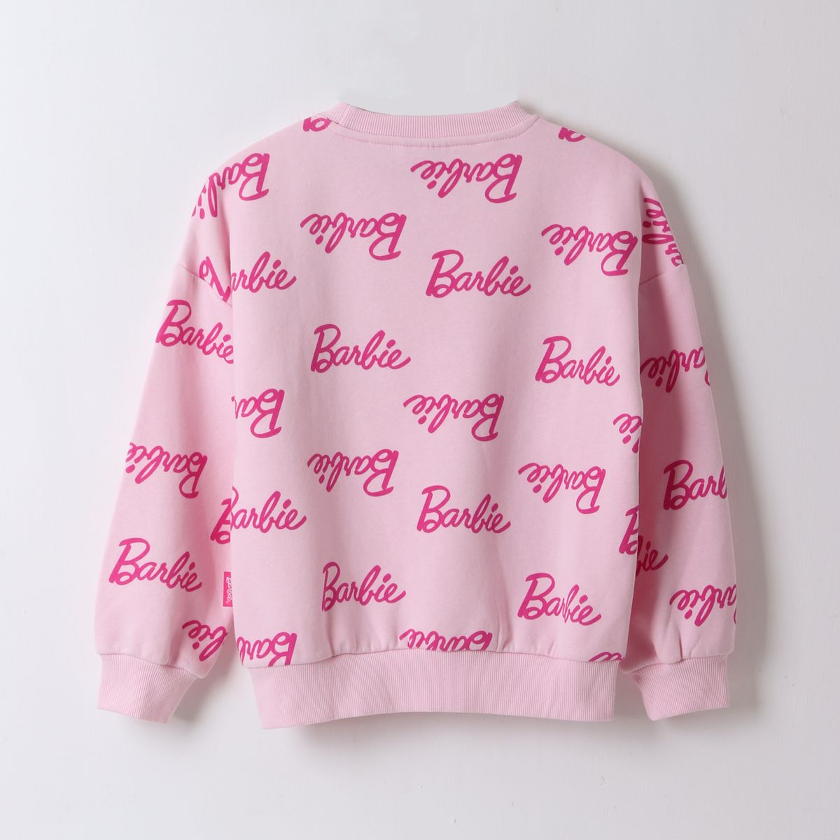BARBIE - Polerón Cerrado Niña Full Print Logo Rosado Barbie