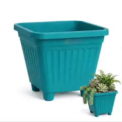 GENERICO - Pack 10 Maceteros Plástico Cuadrado Calipso 30 cm