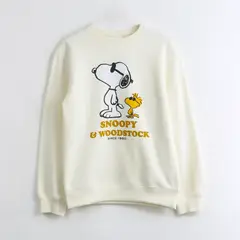 SNOOPY - Polerón Cerrado Niño & Woodstock Blanco