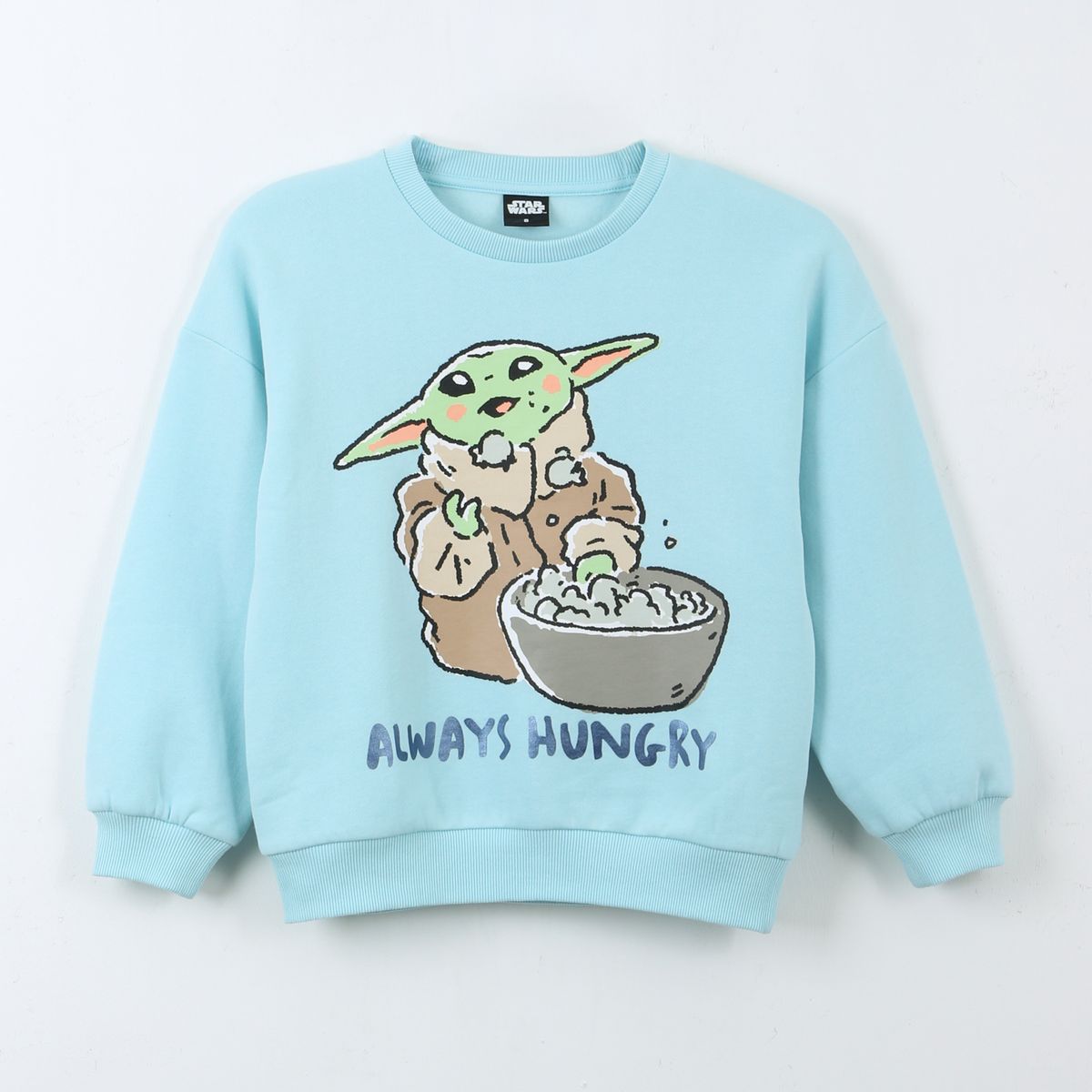 STAR WARS - Polerón Cerrado Niña Grogu Hungry Celeste Star Wars