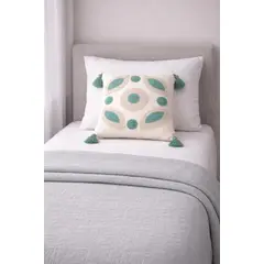 DECORACION CREATIVA - 1 Funda Turquesa Boho