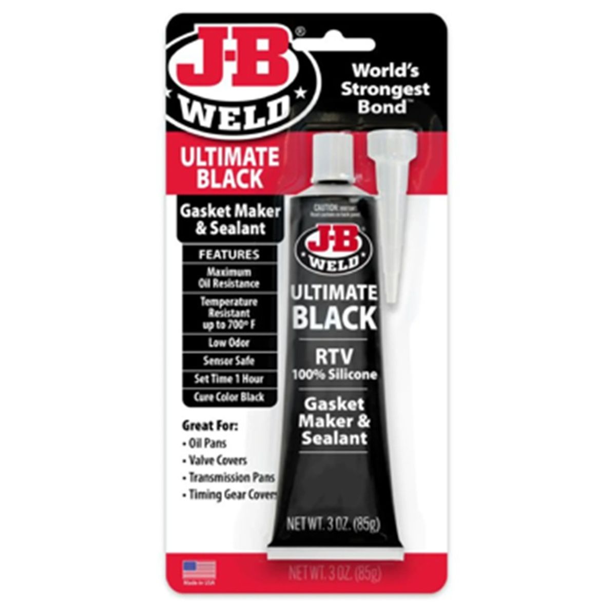 GENERICO - Sellador y formador de juntas de silicona Ultimate Black - 3 oz. J-B Weld 32329