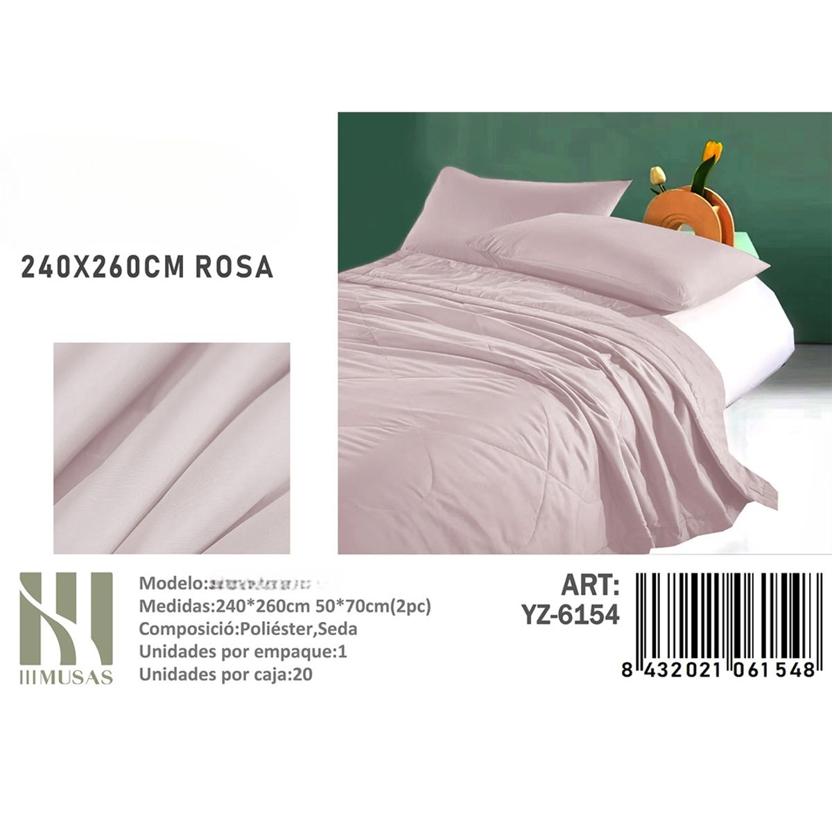 GENERICO - Plumon Con Diseno King Medidas 240x260 cm YZ