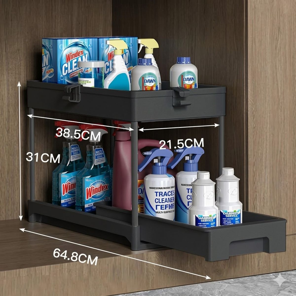 GENERICO - Organizador Multifuncional de Cocina Baño Estante Deslizante